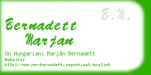 bernadett marjan business card